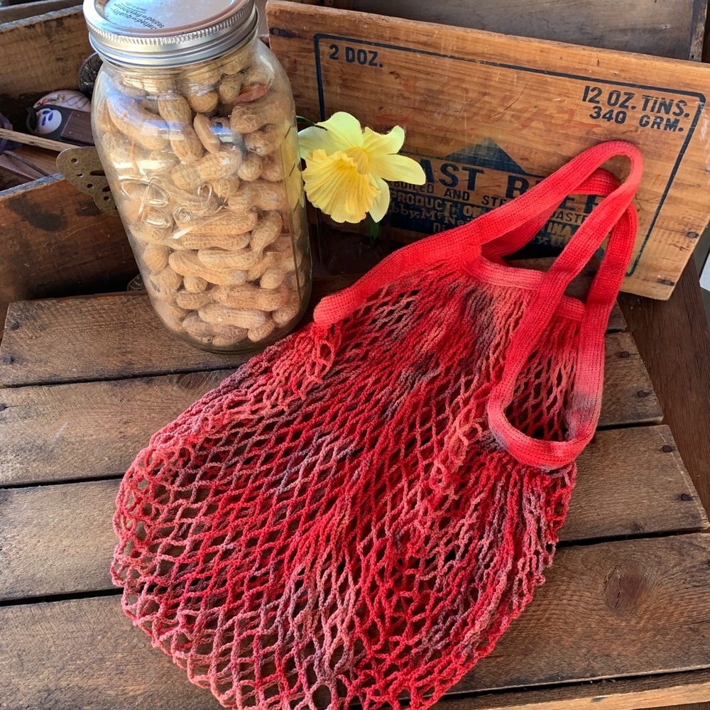 ✨HAND DYED FRENCH MARKET STRING NET BAG… - Picture 2 of 5